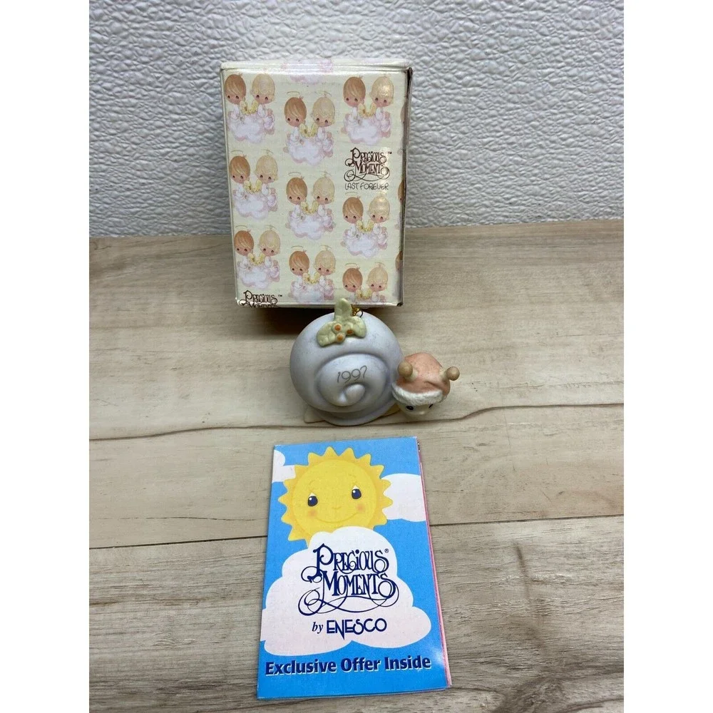 Vtg 1997 Enesco Precious Moments Slow Down For The Holidais Ornament 272760